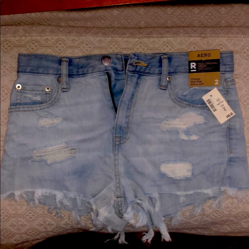 NWT Aeropostale distressed jean shorts